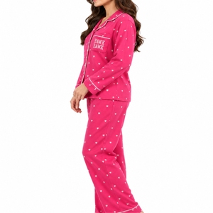 Pijama de Algodón para Mujer, Premium, Cómodo, Suave, Transpirable, Corte Relajado, Comodidad Diaria, Sensación Ligera - Product Image 3