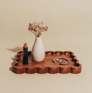 Handmade Wooden Food Serving Tray Irregular Shape Dishes Rustic <b>Decorative</b> <b>plate</b> for Restaurant Hotel and Home Use - Product Image 4