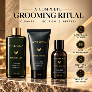 Set de Cuidado de la Piel 3 en 1 para Hombre OEM/ODM: Gel de Ducha, Loción Corporal y Aceite de Baño. Diseño y Fragancia Personalizables. Limpia y Nutre. - Product Image 6