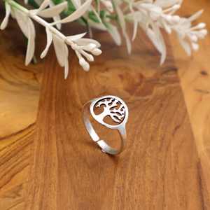 Minuscule arbre religieux de vie anneau d'orteil bijoux en laiton pour femmes conception en filigrane Style Boho cadeau de mariage - Product Image 2