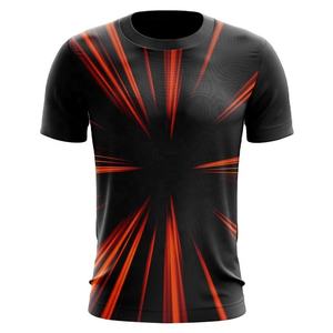 T-shirt personnalisé pour homme en sublimation, 100% polyester, séchage rapide, évacuation de l'humidité, vêtements de sport athlétiques avec impression intégrale en couleur - Product Image 3