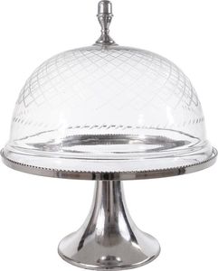 Support à gâteau en métal multi-usages avec dôme en verre, écologique et résistant au four, pour la présentation de gâteaux, la présentation de fruits, la décoration de cuisine - Product Image 1