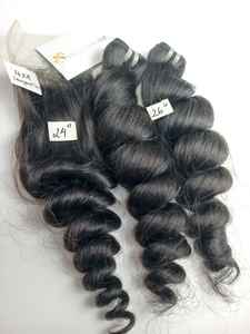 มัดผมมนุษย์ลอนหลวมธรรมชาติผมลอนแบบสองชั้นทำจากเวียดนาม - Product Image 2