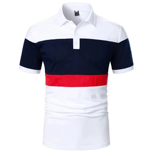 ACE Men's Hawaiian Style Printed Cotton Color Blocked Short Sleeve Shirt Turn-<b>down</b> Collar Breathable Regular Fit Digital Printed - Product Image 4