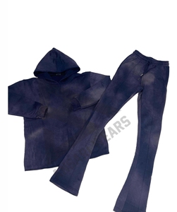 New Acid Wash Printed Sweat Suit High Quality Quick Dry <b>Jogger</b> Set Hoodie Custom Logo Plus Size Gym Winter tracksuit - Product Image 5