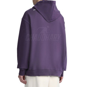 Sweat-shirts décontractés effet usé en mélange de coton de haute qualité, coupe décontractée, look tendance, tenue quotidienne - Product Image 5