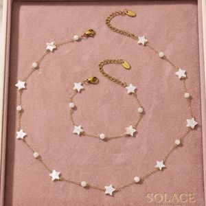 Low MOQ Gold Tone Star Necklace <b>Bracelet</b> <b>Set</b> for Women Custom Packaging Logo Available - Product Image 6