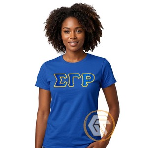 Vente en gros GREEK TREASURES Sororité Sigma Gamma Rho T-shirt décontracté d'été pour femme, 100% Coton, écologique, respirant, anti-plis, séchage rapide - Product Image 1