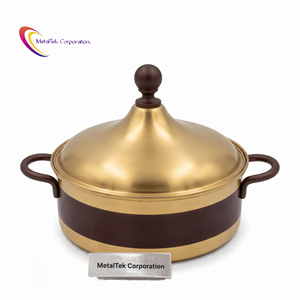Ensemble de casseroles isothermes en acier premium, chauffe-plats, plat de service avec élégante bande bleue, poignées durables, couvercle, idéal pour la vente en gros - Product Image 4