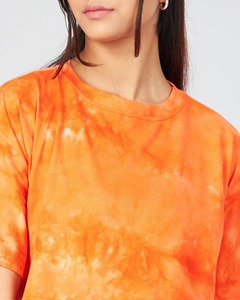 เสื้อยืดโอเวอร์ไซส์ทรงครอป แขนสั้น คอกลม ผ้าฝ้าย สไตล์สตรีทแวร์ ทรงหลวมสำหรับผู้หญิง - Product Image 2