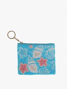 Floral Embroidered Beaded Coin Wallet Handcrafted <b>Mini</b> <b>Pouch</b> for Coins Cards and Small Accessories - Product Image 2