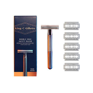 Rasoir de sécurité Twist Open Butterfly et 5 lames à double tranchant pour un rasage classique - Product Image 3