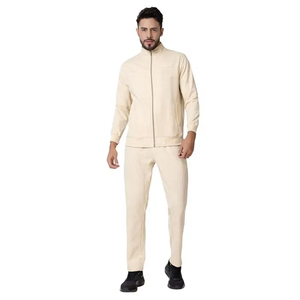 Wholesale New Fashion Men Zipper <b>Matching</b> Color Tracksuit <b>Long</b> Sleeve Coat + Pants Set Outdoor Sports Casual Suits - Product Image 1