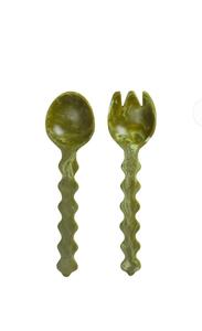 Juego de Servidores de Ensalada Azules de Resina Epoxi Ecológica Americana, Diseño de Última Generación, Artesanía de Alta Calidad, para Cocina y Hogar, 11 Piezas - Product Image 3