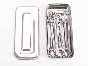 Customized Size Dressing Scissors Straight Curved Silver German Stainless Steel Manual Instrument Set DC-S-9 for General Surgery - Product Image 6
