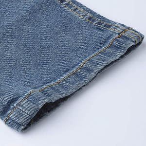 Pantalones Vaqueros de Mezclilla con Diseño Lavado de Estilo Moderno para Hombre, Ajustados, de Pierna Ancha, a la Moda, Hechos a Medida, Transpirables - Product Image 3