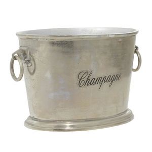 5 Litre Capacity Oval Shape Metal Champagne Ice Bucket With Handle Handmade Customizable Designs Beverage Cooler Ice Tub For <b>Bar</b> - Product Image 5