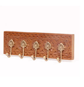 Handmade Traditional Modern Brass <b>leaf</b> Design Hook Hanger For Cap Key Purse Hanging Hook Royal Design At Your Budget - Product Image 5