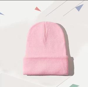 Unisex Adjustable Solid Color Jacquard Acrylic Beanie <b>Hat</b> 56-58CM Casual <b>Winter</b> Outdoor for Adults - Product Image 1