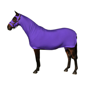 Couverture intégrale personnalisée en Lycra extensible pour cheval, avec capuche intégrée, en Spandex haute élasticité, type combinaison/drap de cheval - Product Image 3