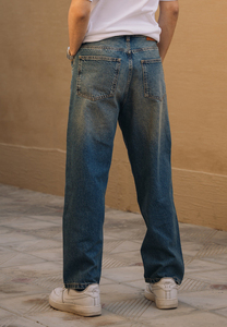Pantalones Vaqueros de Mezclilla para Hombre OEM Winter Solid 2026, Corte Relajado, Pierna Recta, Casuales, Holgados, Transpirables, Estilo Hip Hop, a la Moda - Product Image 2