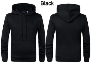 Sweat-shirt à capuche noir pour homme, coupe ajustée, décontracté, pour l'automne, avec poche zippée, tissu tricoté, French Terry, 100% polyester - Product Image 5