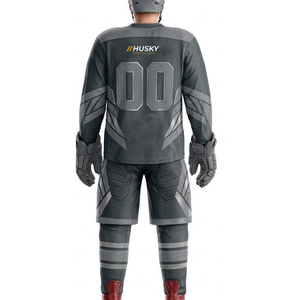 Uniformes de Hockey sobre Hielo Personalizados al por Mayor para Adultos, Alta Calidad, 100% Poliéster, Impresos, Antibacterianos, para Todas las Temporadas - Product Image 4