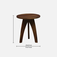 Table d'appoint ronde en bois moderne, style mid-century, avec pieds coniques, pour salon, chambre, meubles de maison
