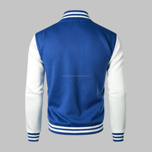 Chaquetas de invierno gruesas de peso pesado con logotipo bordado personalizado de alta calidad Chaqueta universitaria de lana de algodón para hombres y mujeres - Product Image 2