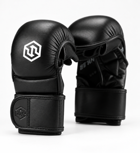 Guantes de MMA de Cuero con Logotipo Personalizado, Guantes de Boxeo de Entrenamiento con Dedos Descubiertos, con Soporte para Muñeca, Profesionales para Artes Marciales Mixtas - Product Image 1