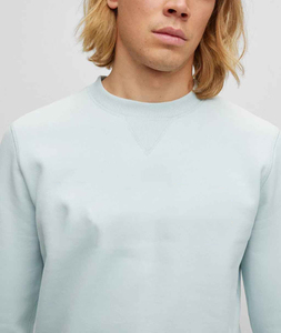 Sweat-shirts pour hommes en molleton de coton uni de haute qualité, personnalisables avec logo imprimé, col rond, vente en gros pour la saison hivernale - Product Image 5