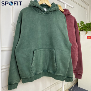 <b>Vintage</b> Acid Wash Pullover Hoodie <b>Oversized</b> Heavyweight Washed <b>Sweatshirt</b> for Men Streetwear - Product Image 3
