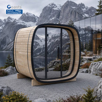 Sauna Panoramique en Bois Thermique Sans Résine CE Smart WiFi 400V DDP Allemagne Alpine Kurort Jardin