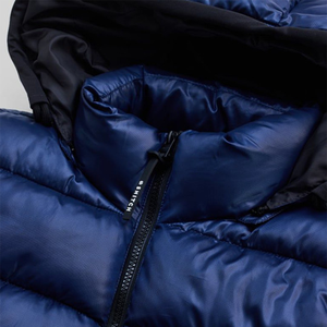 OEM Custom Men Plus Size Winter Quilted <b>Jacket</b> Waterproof Windbreaker Zipper Hoodie Embroidered Casual Snow Wear puffer hiking - Product Image 5