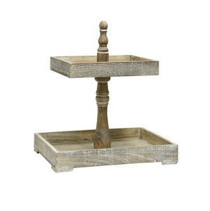 Support à cupcakes en bois naturel de qualité supérieure, fait main, style rustique, pour événements, traiteur, boulangerie et usage domestique - Product Image 3