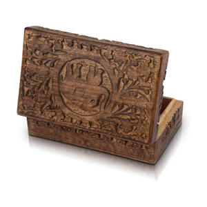 Boîte en bois de manguier sculptée à la main personnalisée Organisateur de souvenirs pour cadeaux Boîte sculptée d'éléphant Article le plus vendu au prix d'usine - Product Image 2