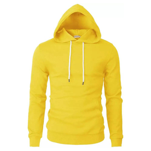 Sudadera con Capucha Amarilla Personalizada para Hombre, de Algodón y Felpa, Informal, Lisa, para Invierno, Estilo Urbano, Pakistán, Mejor Valorada al por Mayor - Product Image 1