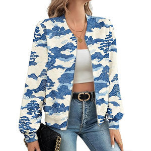 Blouson Bomber Femme Nouvelle Tendance – Manteau Décontracté Vintage Boutonné en Tissu Tissé pour un Style Quotidien Tendance et Confortable - Product Image 2