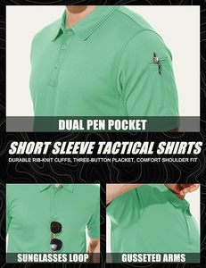 เสื้อโปโลชายคอปกแบบเรียบ ทรงกระชับ สำหรับเล่นกอล์ฟ  ผ้าเนื้อแน่น  ขอบไม่พันกัน  ประสิทธิภาพสูง  เสื้อกีฬาแบบมีปก - Product Image 5