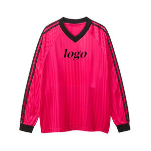 เสื้อคอกว้างทรงโอเวอร์ไซส์ แขนยาว ผ้าโพลีเอสเตอร์ผสมสแปนเด็กซ์ แห้งเร็ว คุณภาพสูง สำหรับผู้ชาย สไตล์สตรีทแวร์ ฮิปฮอป คลาสสิก - Product Image 1