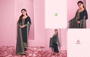 Salwar Kameez Bordado Color Granate para Mujer, Traje Tradicional Indio Pakistaní - Product Image 4