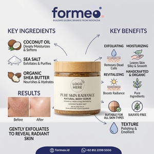 Gommage corporel OEM sous marque privée, exfoliant en profondeur, hydratant et polissant pour la peau, fournisseur en gros ODM - Product Image 1