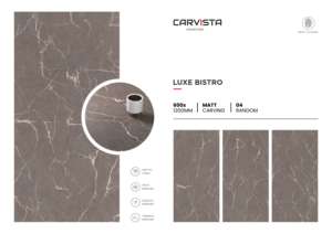 กระเบื้องพอร์ซเลนลายแกะสลักแบบด้าน พรีเมียม ขนาด 600x1200 มม. กระเบื้องปูพื้นและผนังขนาดใหญ่ สำหรับใช้ในบ้าน สำนักงาน และตกแต่งภายในเชิงพาณิชย์ - Product Image 4