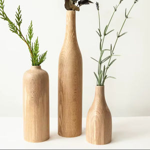 Vase de sol en bambou fait main, décoration d'intérieur, cadeau unique pour anniversaire et mariage, design sculpté écologique - Product Image 1