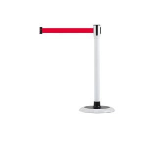 [BS-SW(RD)] Poste de Seguridad con Cinta Retráctil Lenta de Longitud Ajustable, de la Mejor Calidad, con Función de Desaceleración y Excelente Resistencia a la Corrosión - Product Image 1