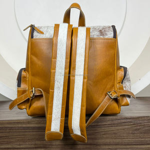 Nueva producción 2025, bolsa de pañales para bebé de cuero genuino con herramientas manuales, mochila con cremallera de piel de vaca para viajes al aire libre de diseñador de lujo para mujer - Product Image 5