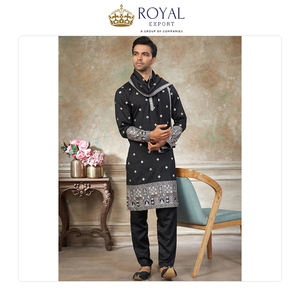 คอลเลกชันชุดแต่งกายสำหรับเทศกาลผ้าไหมแท้ของผู้ชายพร้อมงานปักลายชุดนอนผ้าไหมแท้ - Product Image 6