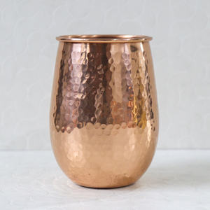 Tazas de cobre hechas a mano, duraderas, vasos de metal, vasos de cobre puro martillado para beber con beneficios ayurvédicos para la salud. - Product Image 2