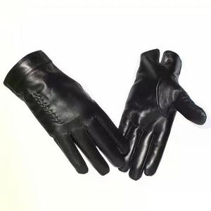 Gants d'hiver chauds en cuir véritable, doublés thermiquement, pour le travail en extérieur, la conduite et les voyages - Product Image 5