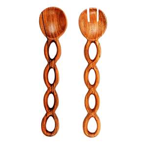 Juego de utensilios para ensalada hechos en India, ecológicos, aptos para lavavajillas, para cocina casera. - Product Image 4